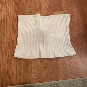 White bow tie crop top